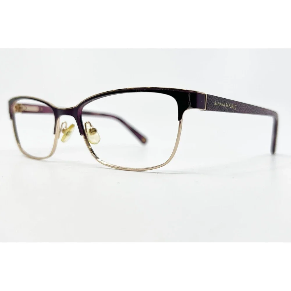 Banana Republic Eyeglass Frames Womens Purple Gold Mabel 1JZ 52-16-130 Small